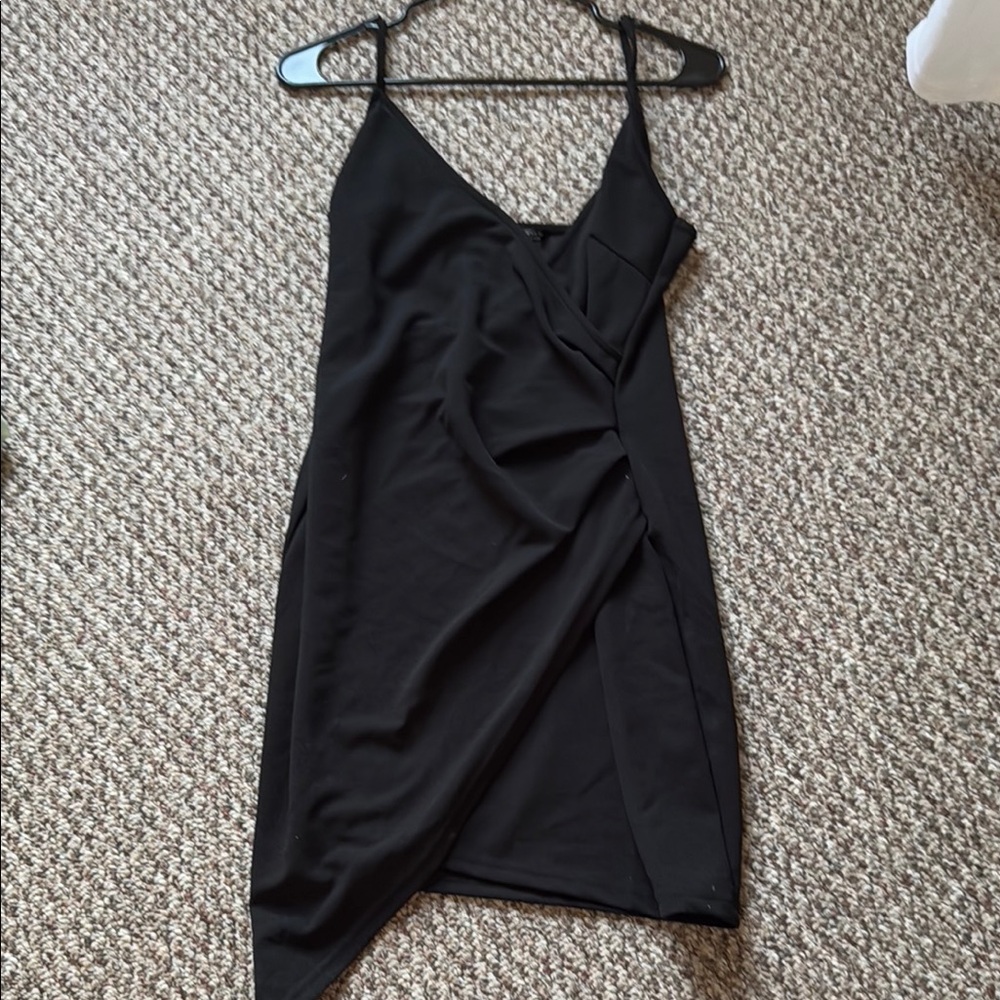 Elegant Black Wrap Dress